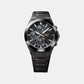 Edifice Men Quartz Black Dial Chronograph Stainless Steel Watch ED682