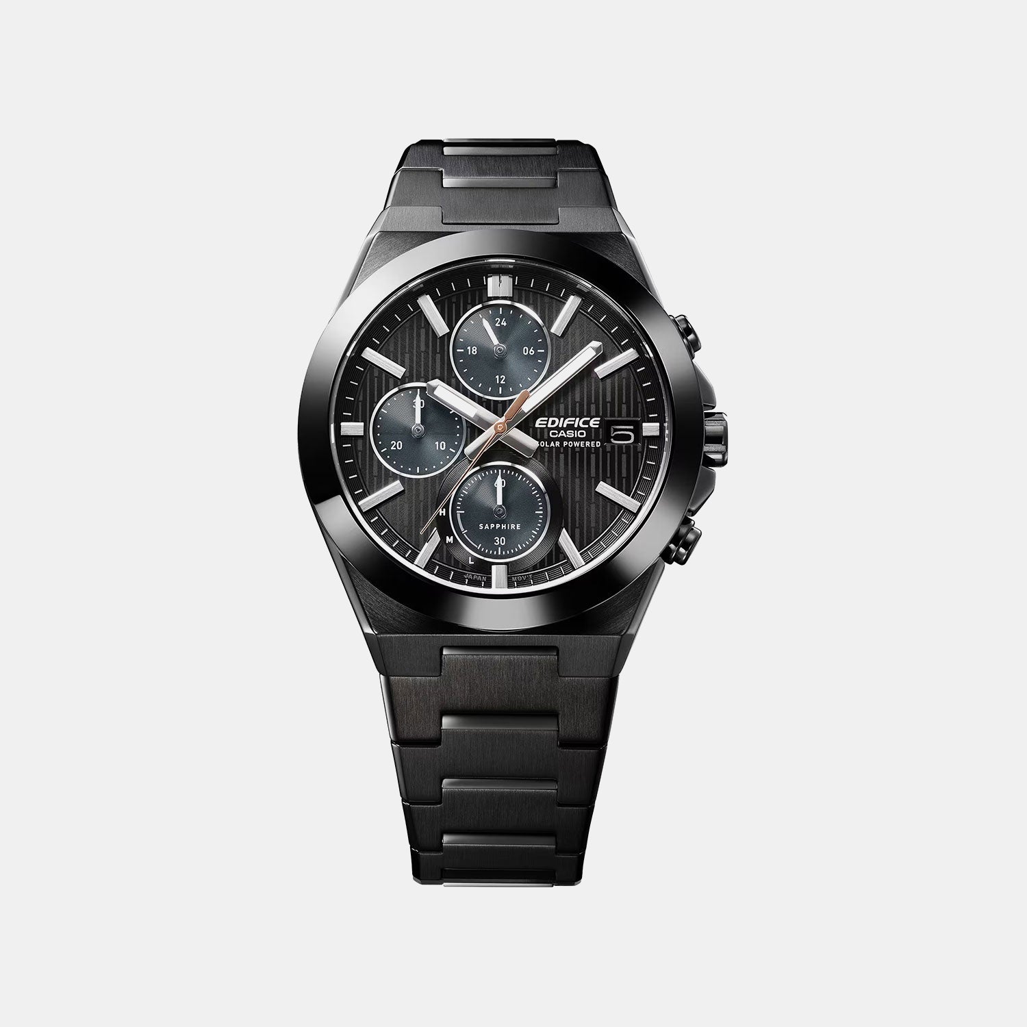 Edifice Men Quartz Black Dial Chronograph Stainless Steel Watch ED682