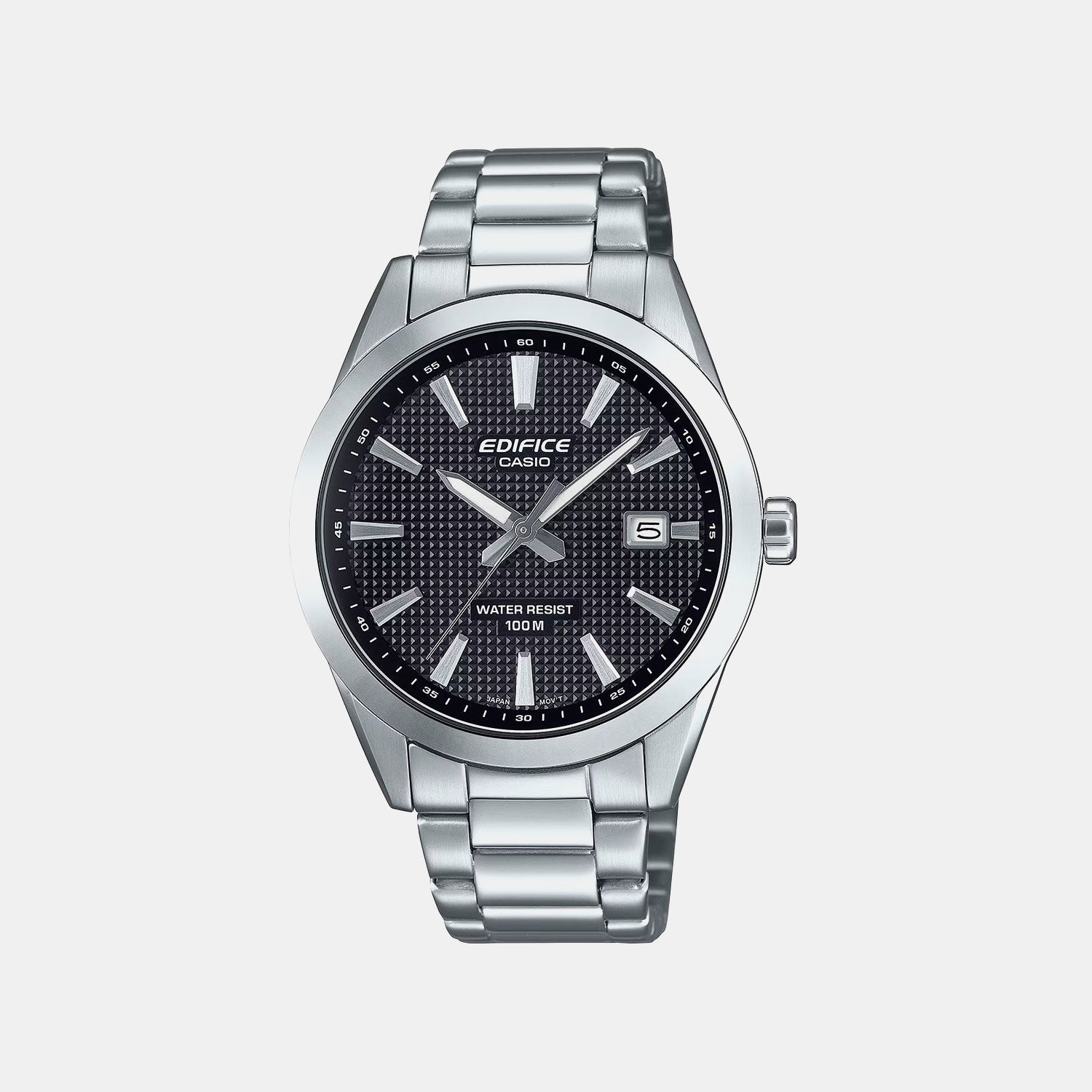 Edifice Men Quartz Black Dial Analog Stainless Steel Watch ED683