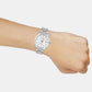 Edifice Men Quartz White Dial Analog Stainless Steel Watch ED686