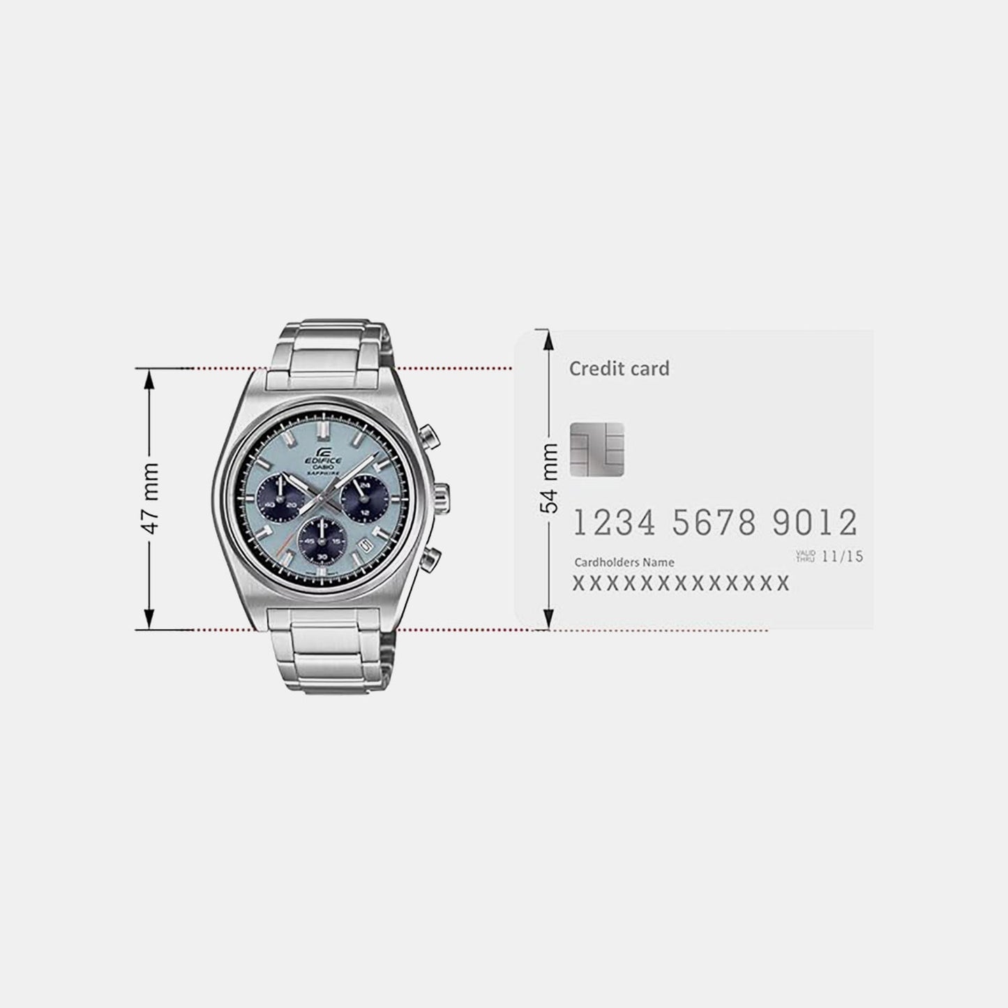 Edifice Men Quartz Blue Dial Chronograph Stainless Steel Watch ED688