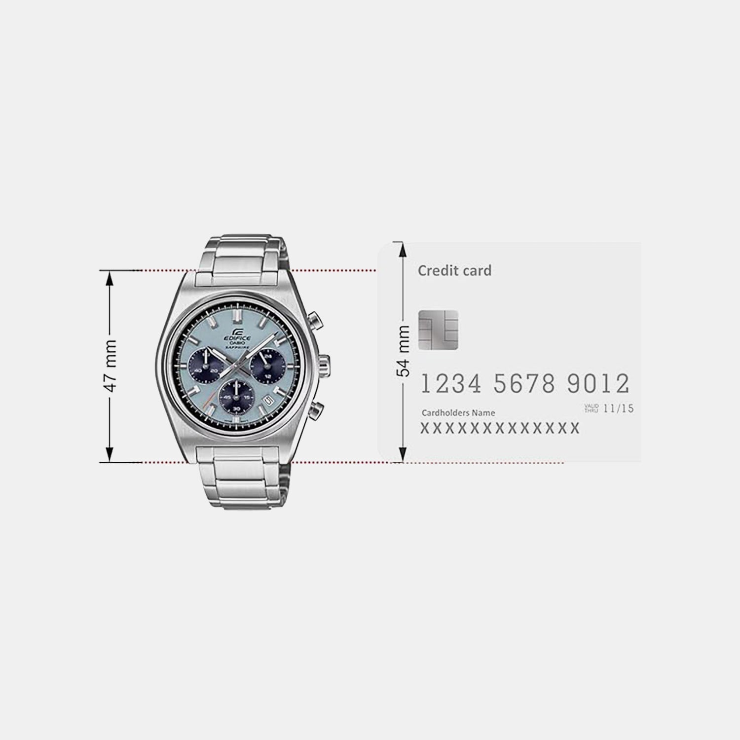 Edifice Men Quartz Blue Dial Chronograph Stainless Steel Watch ED688