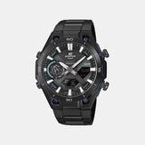Edifice Men Solar Black Dial Chronograph Stainless Steel Watch ED693