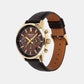 Edifice Men Quartz Brown Dial Analog Leather Watch ED696
