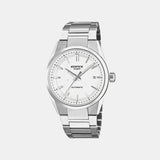 Edifice Men Quartz White Dial Analog Stainless Steel Watch ED703