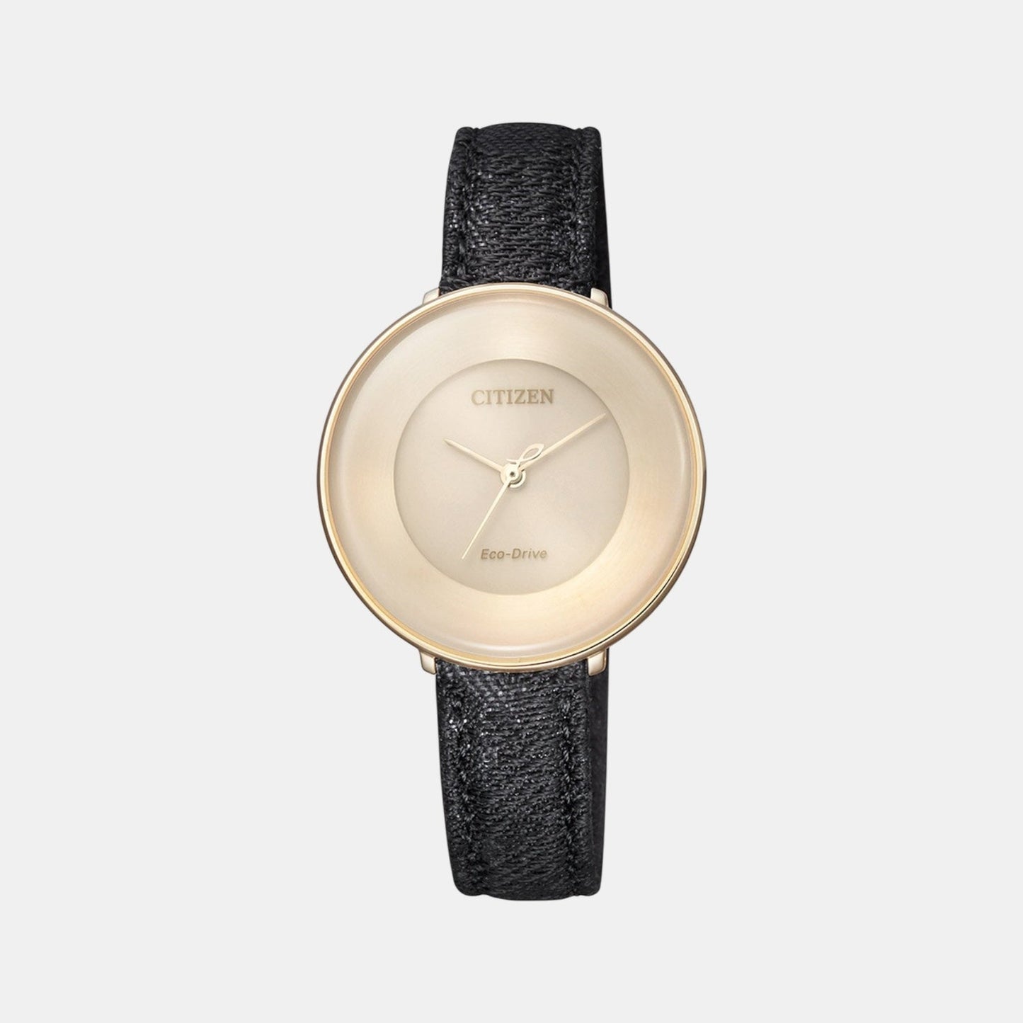 Eco-Drive Women Quartz Champagne Dial Analog Stainless Steel EM0608-42X