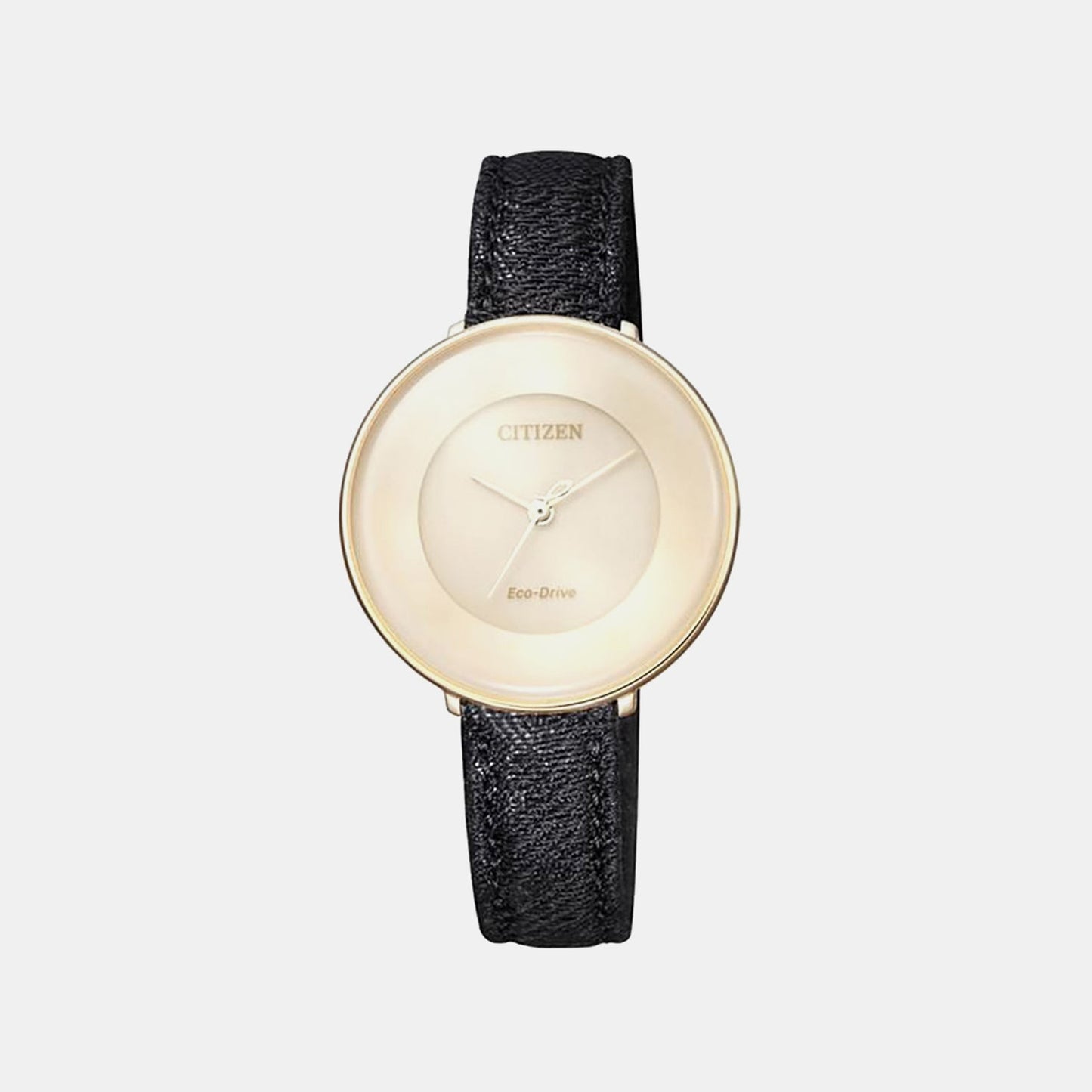 Eco-Drive Women Quartz Champagne Dial Analog Stainless Steel EM0608-42X