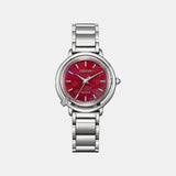 Eco-Drive Women Quartz Maroon Dial Analog Stainless Steel EM1090-78X