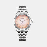 Citizen L Women Quartz Copper Dial Analog Stainless Steel Watch EM1140-80X