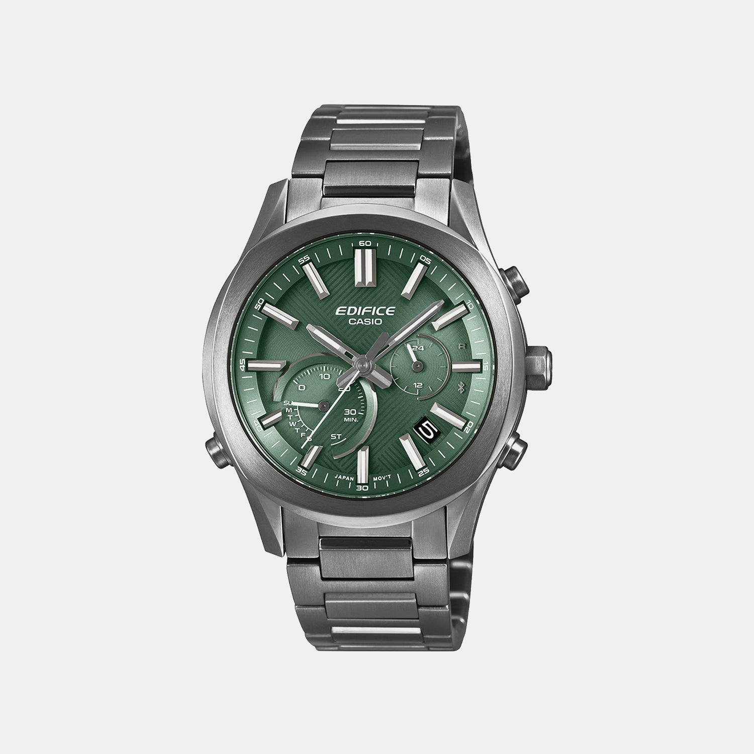Edifice Men Quartz Green Dial Analog Stainless Steel Watch ED711