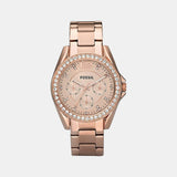 Riley Women Quartz Pink Dial Chronograph Stainless Steel Watch ES2811