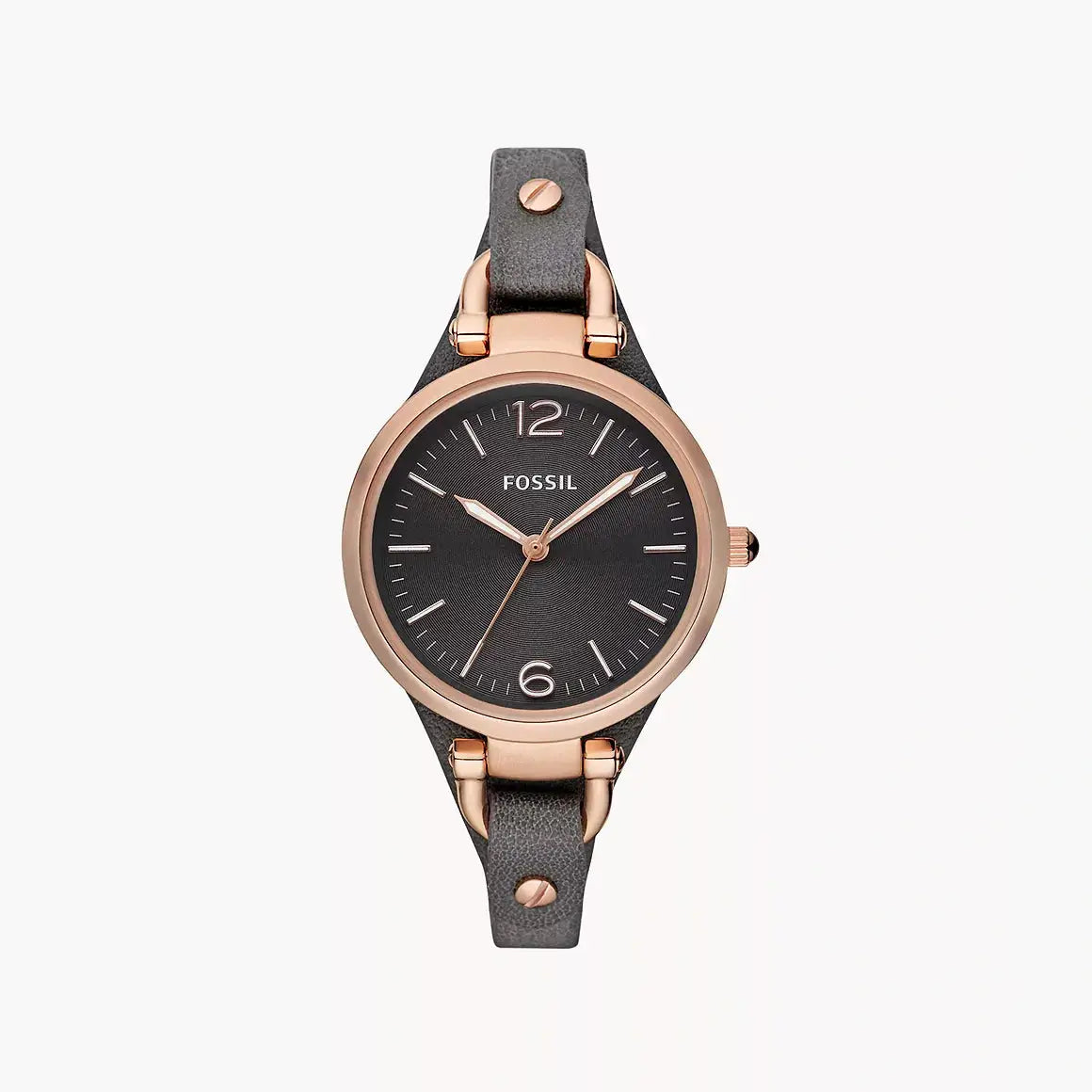 Fossil Georgia Smoke Leather Watch