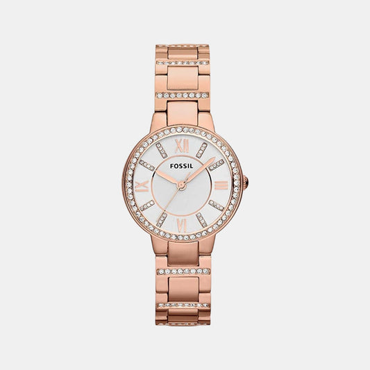 Virginia Women Quartz Silver Dial Analog Stainless Steel Watch ES3284