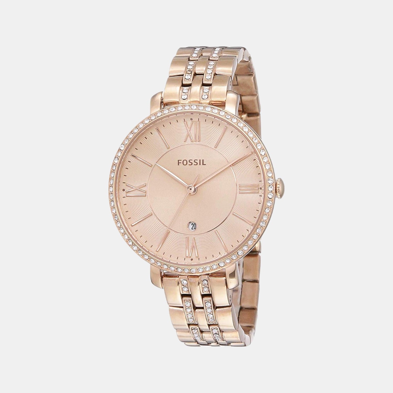 Jacqueline Women Quartz Rose Gold Dial Analog Stainless Steel Watch ES3546