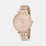 Jacqueline Women Quartz Rose Gold Dial Analog Stainless Steel Watch ES3546