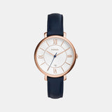 Jacqueline Women Quartz Silver Dial Analog Leather Watch ES3843