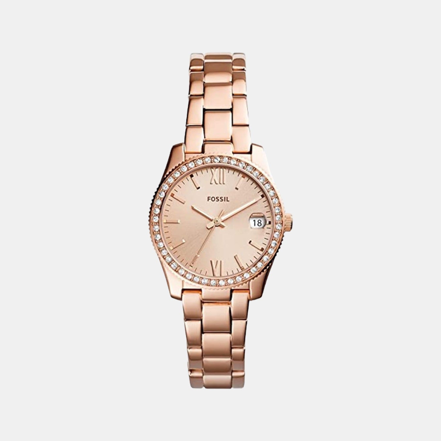 Scarlette Women Quartz Pink Dial Analog Stainless Steel Watch ES4318