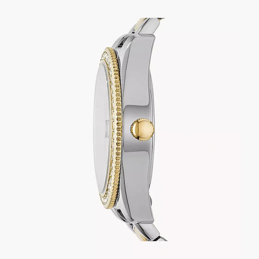 Fossil Scarlette Mini Three-Hand Date Two-Tone Stainless Steel Watch