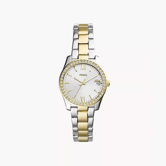 Fossil Scarlette Mini Three-Hand Date Two-Tone Stainless Steel Watch