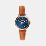 Carlie Women Quartz Mother Of Pearl Dial Analog Leather Watch ES4701