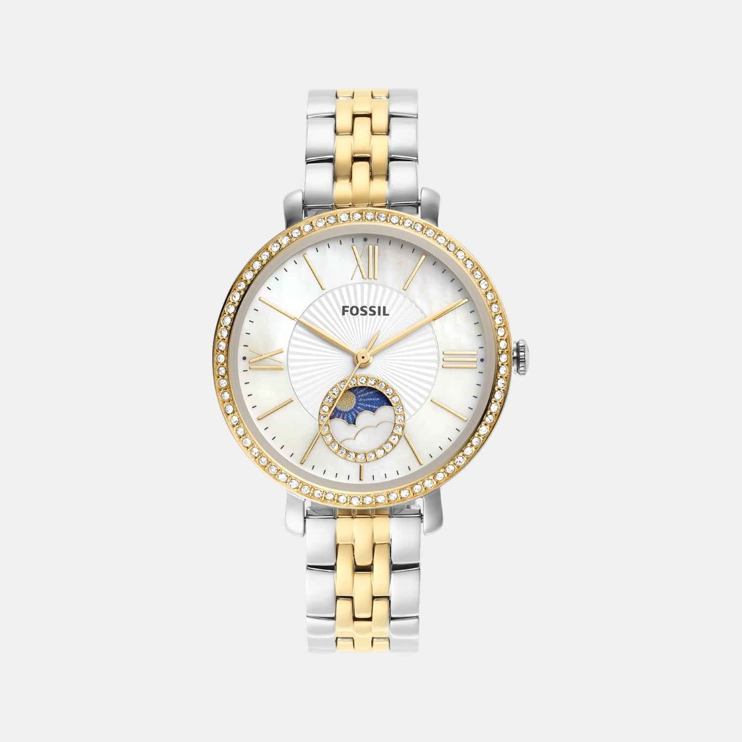 Jacqueline Women Quartz Mother Of Pearl Dial Multi-Function Stainless Steel Watch ES5166