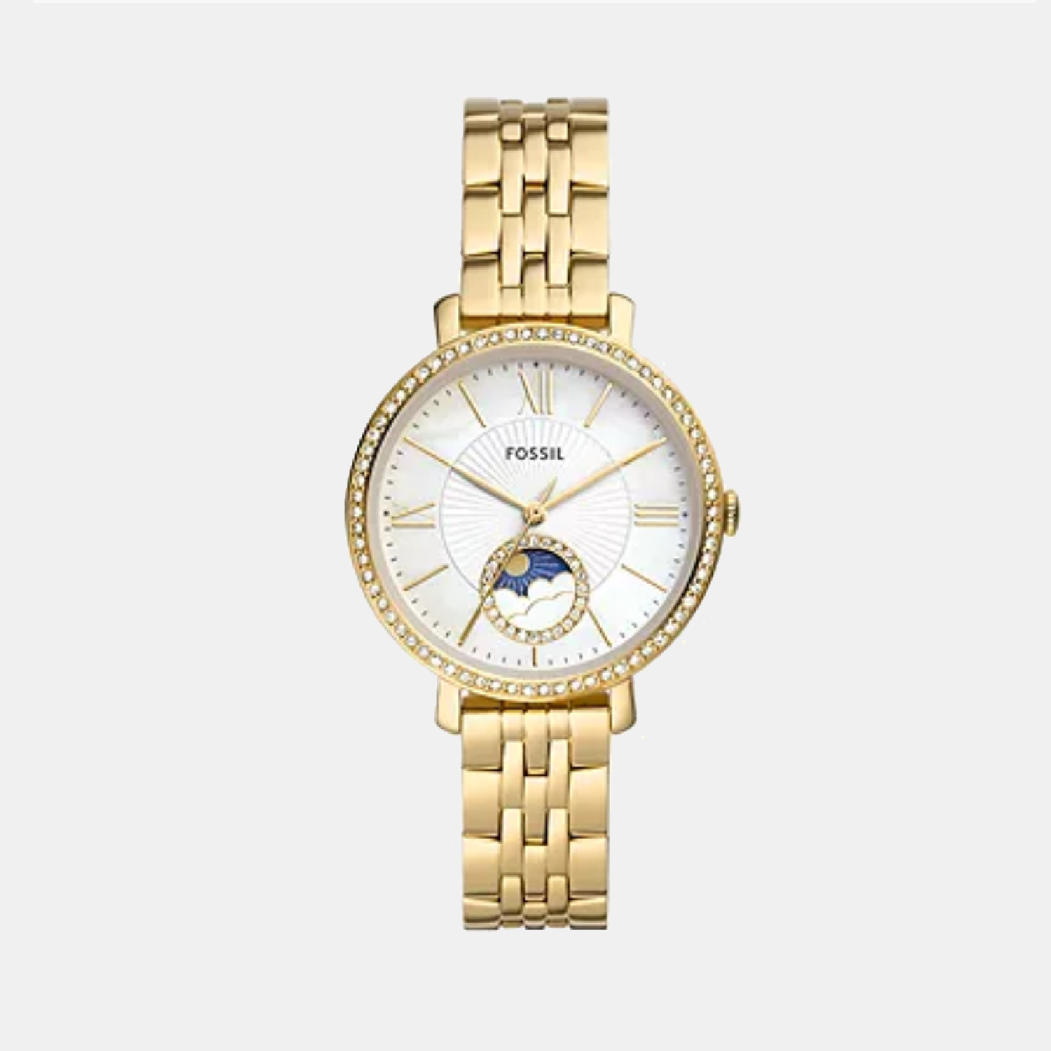 Jacqueline Women Quartz Mother Of Pearl Dial Multi-Function Stainless Steel Watch ES5167