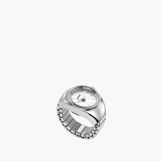Fossil Watch Ring Two-Hand Stainless Steel