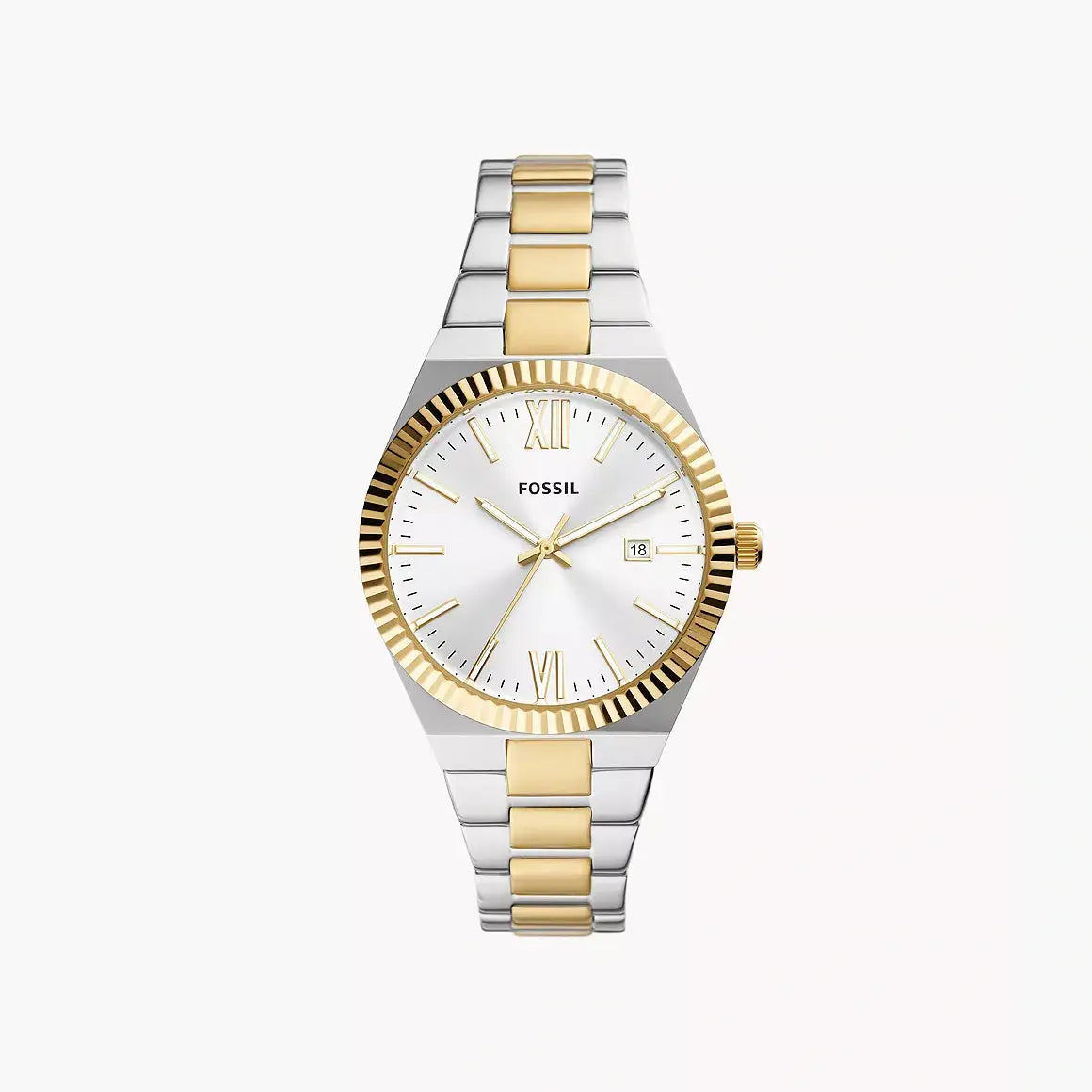 Fossil Scarlette Three-Hand Date Two-Tone Stainless Steel Watch