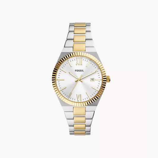Fossil Scarlette Three-Hand Date Two-Tone Stainless Steel Watch