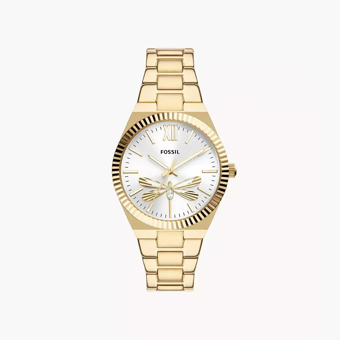Fossil Scarlette Three-Hand Gold-Tone Stainless Steel Watch