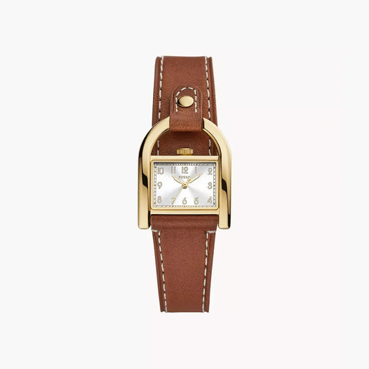 Fossil Harwell Three-Hand Medium Brown Leather Watch