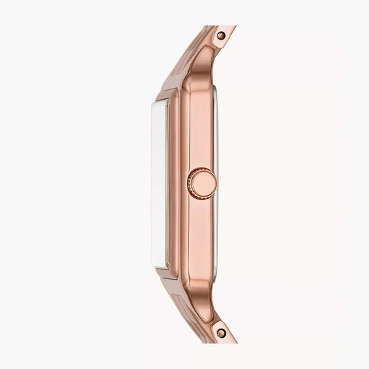 Fossil Raquel Three-Hand Date Rose Gold-Tone Stainless Steel Watch