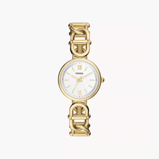 Fossil Carlie Three-Hand Gold-Tone Stainless Steel Watch