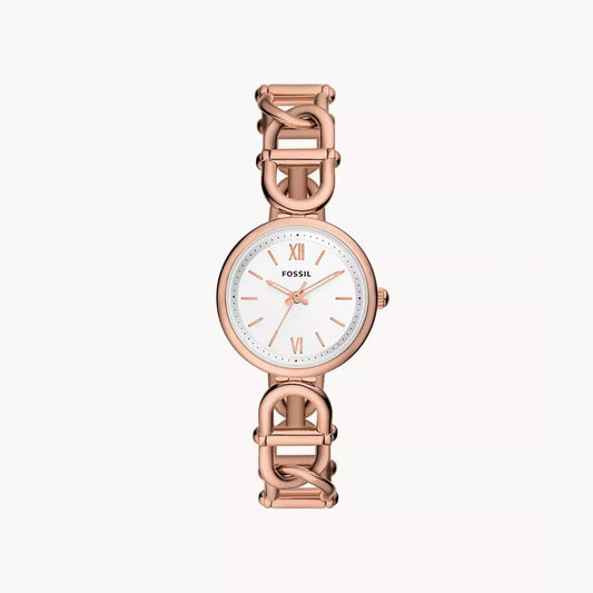 Fossil Carlie Three-Hand Rose Gold-Tone Stainless Steel Watch