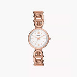 Fossil Carlie Three-Hand Rose Gold-Tone Stainless Steel Watch