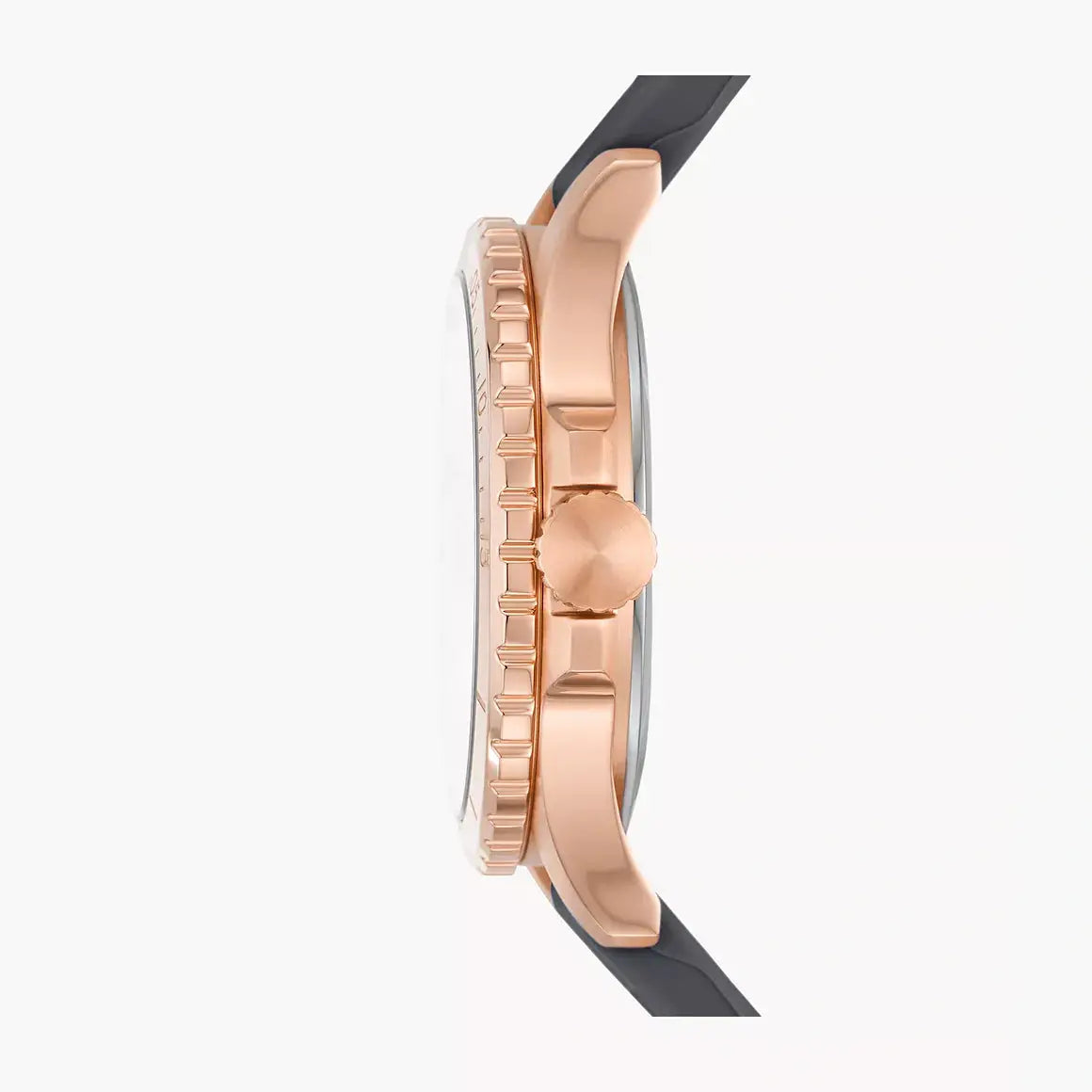 Fossil FB-01 Three-Hand Date Gray Silicone Watch