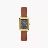 Fossil Raquel Three-Hand Date Medium Brown LiteHide™ Leather Watch