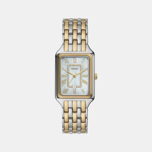 Raquel Women Quartz Mother Of Pearl Dial Analog Stainless Steel Watch ES5305