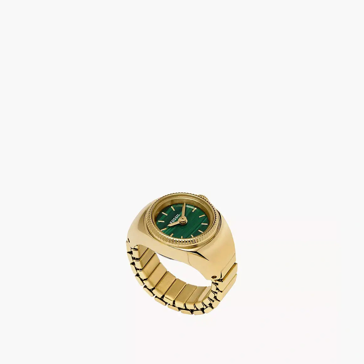 Fossil Watch Ring Two-Hand Gold-Tone Stainless Steel