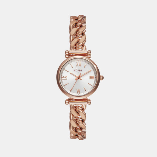 Carlie Women Quartz Silver Dial Analog Stainless Steel Watch ES5330