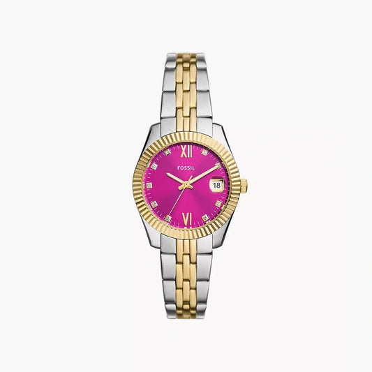 Fossil Scarlette Three-Hand Date Two-Tone Stainless Steel Watch