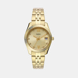 Scarlette Women Quartz Gold Dial Analog Stainless Steel Watch ES5338