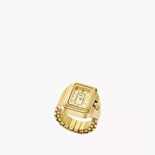 Fossil Raquel Watch Ring Two-Hand Gold-Tone Stainless Steel