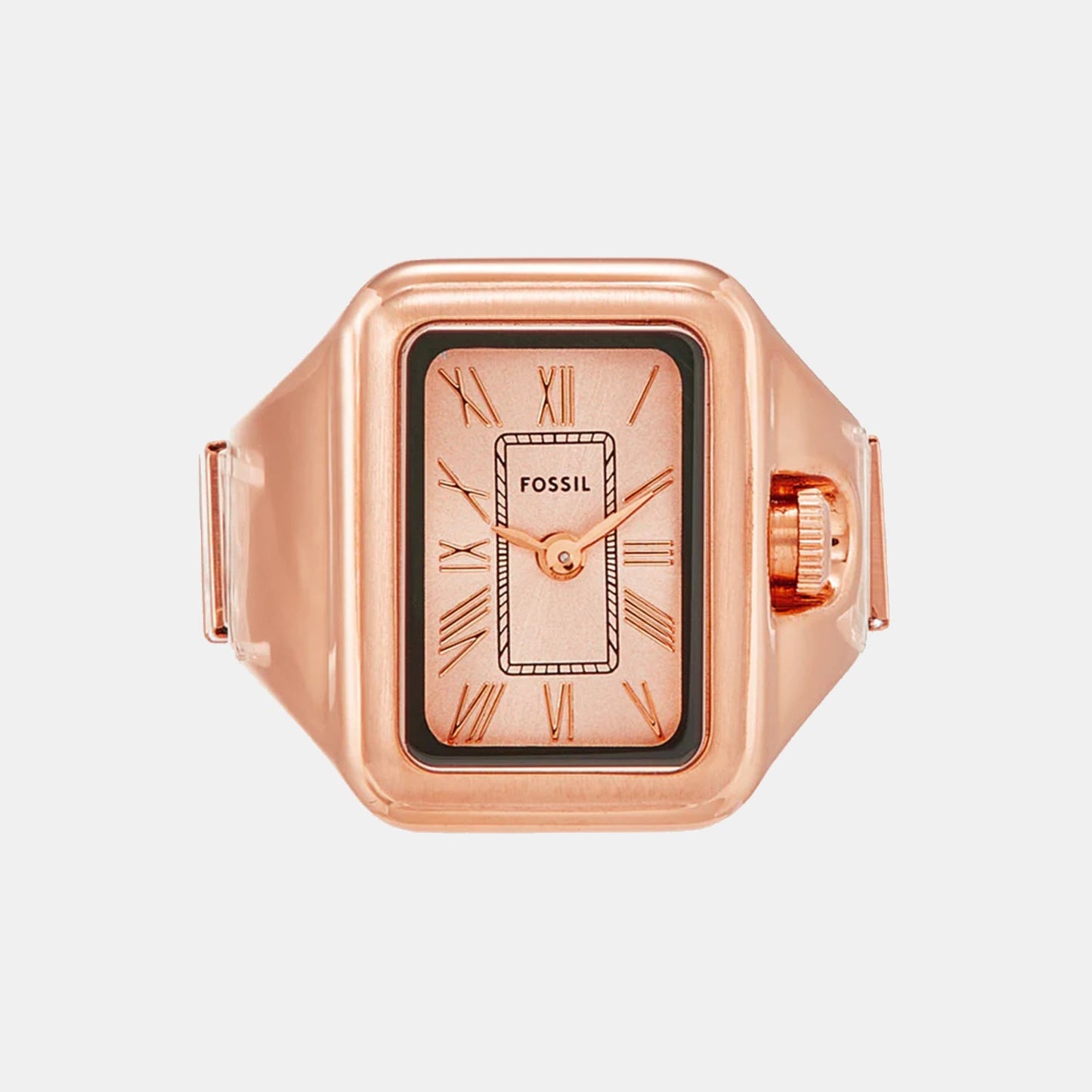 Raquel Watch Ring Women Quartz Pink Dial Analog Stainless Steel Watch ES5345