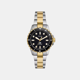 Fossil Blue Dive Women Quartz Black Dial Analog Stainless Steel Watch ES5349