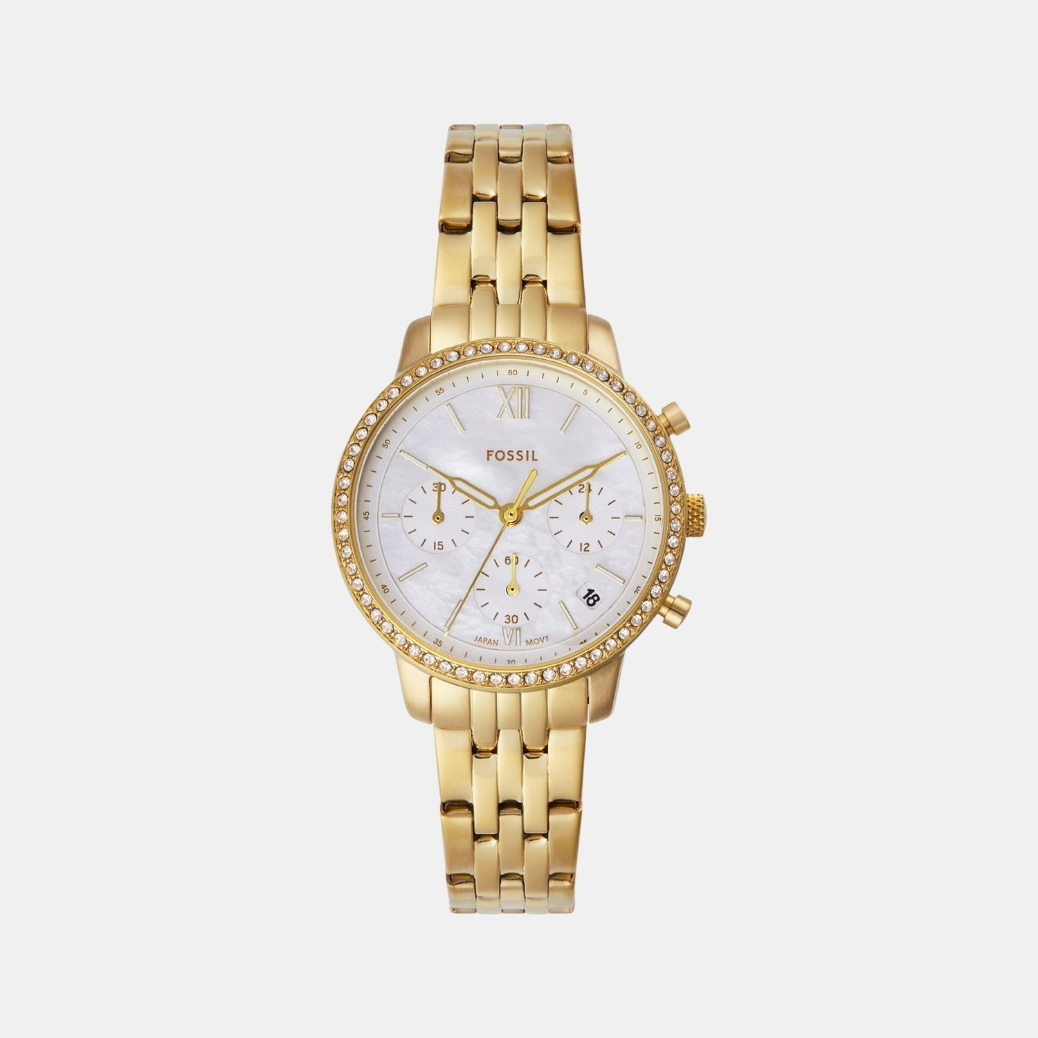 Neutra Women Quartz White Dial Chronograph Stainless Steel Watch ES5358