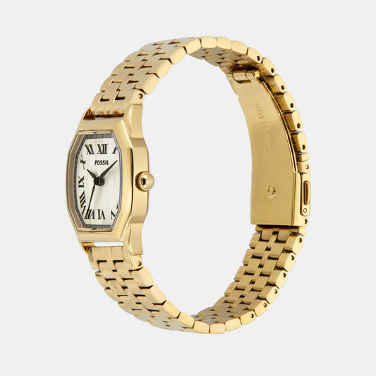 Harlow Women Quartz Cream Dial Analog Stainless Steel Watch ES5361