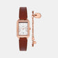 Raquel Women Quartz White Dial Analog Leather Watch ES5377SET