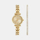 Carlie Women Quartz Gold Dial Analog Stainless Steel Watch ES5387SET