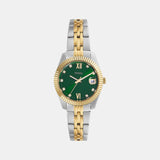 Scarlette Women Quartz Green Dial Analog Stainless Steel Watch ES5388